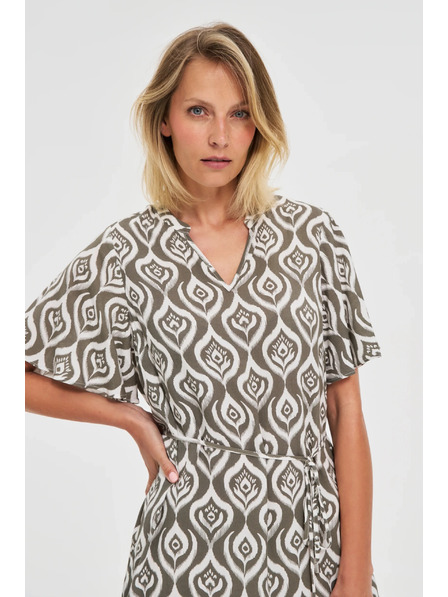 Moodo Дамска свободна щампована рокля Moodo