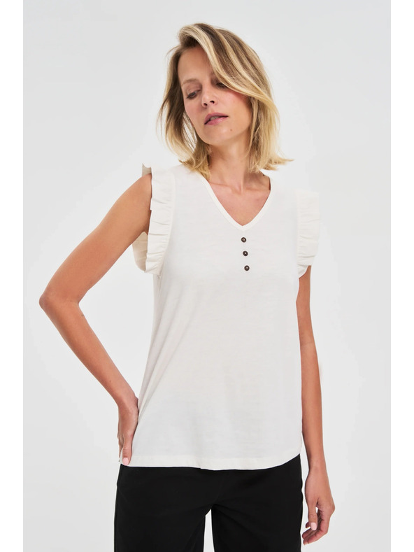 Moodo Дамска тениска Moodo – бяла