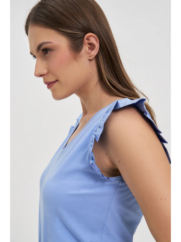 Moodo Дамска тениска Moodo с волани