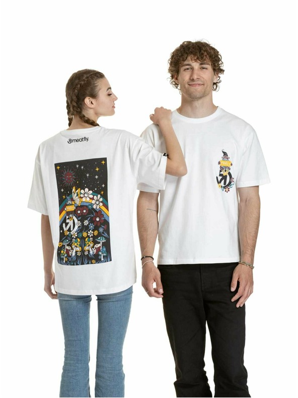 Meatfly Meatfly унисекс тениска Dwarf White Dwarf