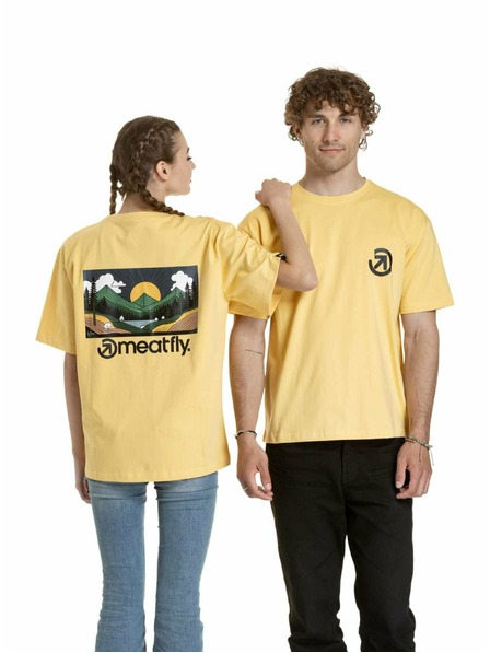 Meatfly Meatfly унисекс тениска Cachuma Cornsilk Mountains
