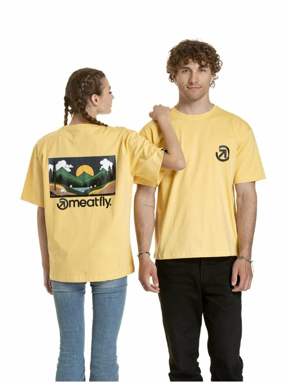 Meatfly Meatfly унисекс тениска Cachuma Cornsilk Mountains