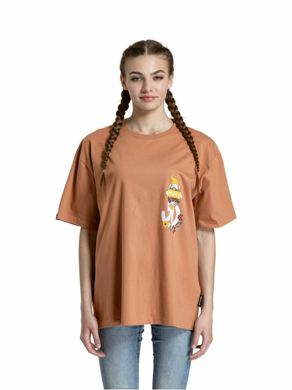 Meatfly Meatfly унисекс тениска Dwarf Cork Dwarf | Кафява