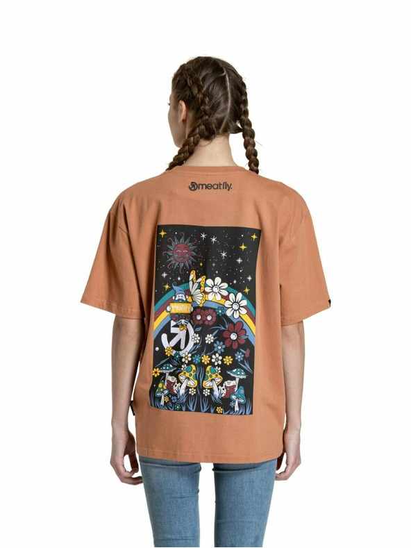 Meatfly Meatfly унисекс тениска Dwarf Cork Dwarf | Кафява