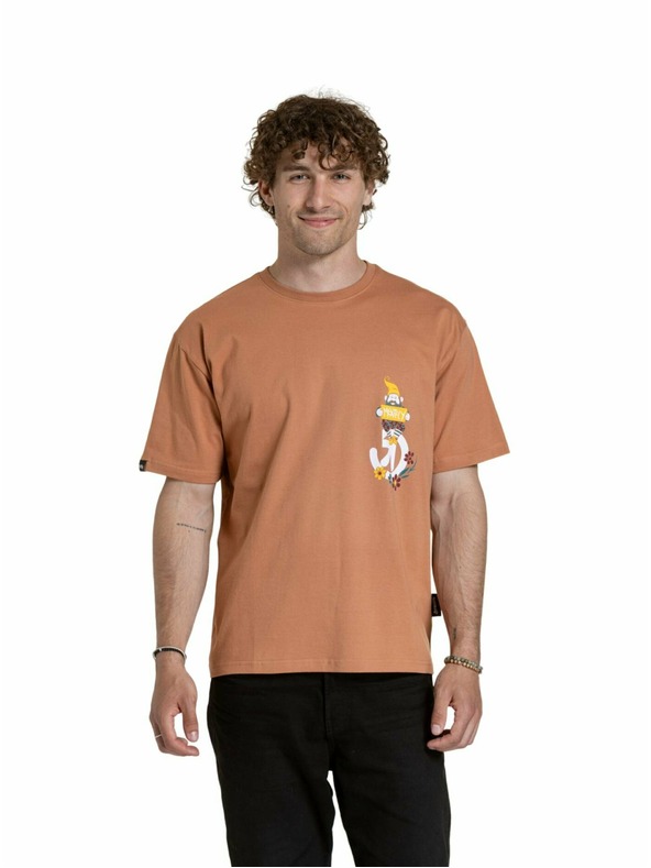 Meatfly Meatfly унисекс тениска Dwarf Cork Dwarf | Кафява