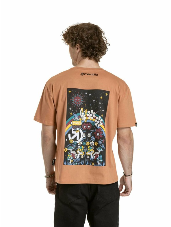 Meatfly Meatfly унисекс тениска Dwarf Cork Dwarf | Кафява