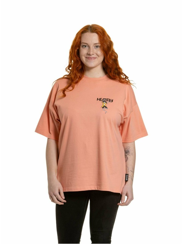 Meatfly Meatfly дамска тениска Vexey Coral Almond Skeleton