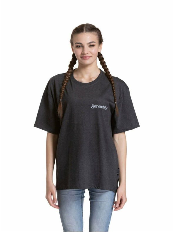 Meatfly Meatfly унисекс тениска Minimal Charcoal Heather | Сива