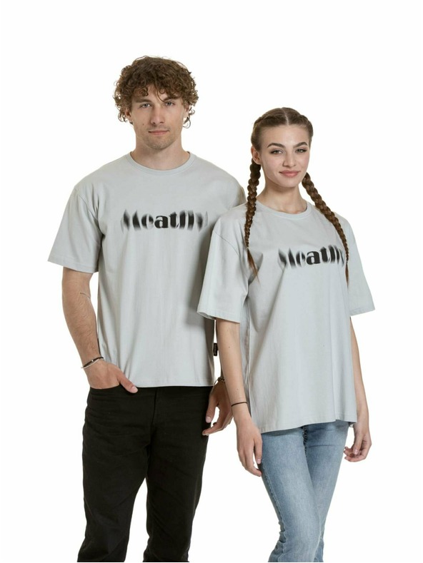Meatfly Meatfly унисекс тениска Domes Stone Blured | Сива