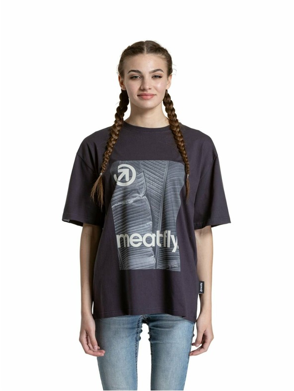 Meatfly Meatfly унисекс тениска Junglist Green Yellow Leaf | Сива