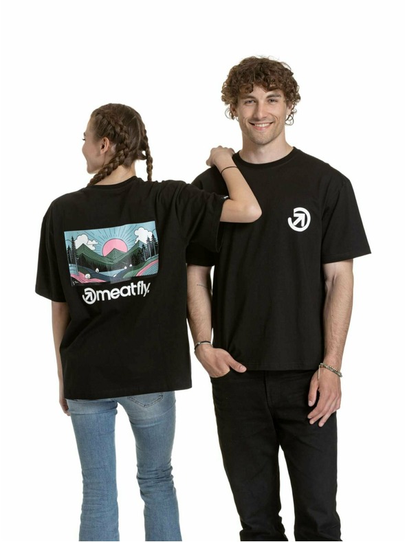 Meatfly Meatfly унисекс тениска Cachuma Black Blured