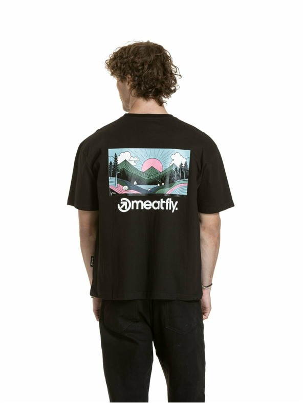 Meatfly Meatfly унисекс тениска Cachuma Black Blured