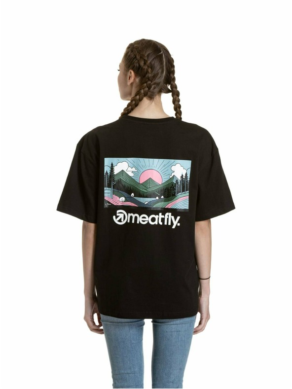 Meatfly Meatfly унисекс тениска Cachuma Black Blured