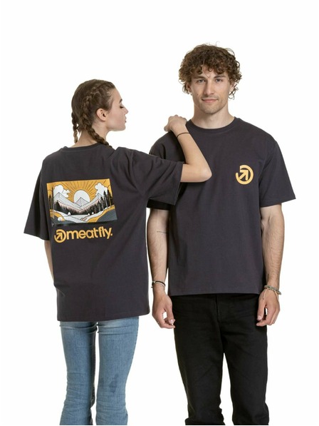 Meatfly Meatfly унисекс тениска Cachuma Grey Mountains | Сива