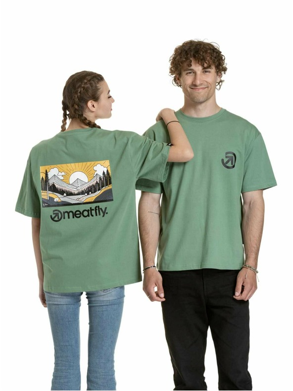 Meatfly Meatfly унисекс тениска Cachuma Hedge Green Mountains