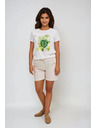 Moodo Дамска бяла тениска с принт