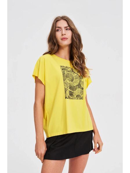 Moodo Дамска тениска Moodo – жълта