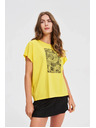 Moodo Дамска тениска Moodo – жълта