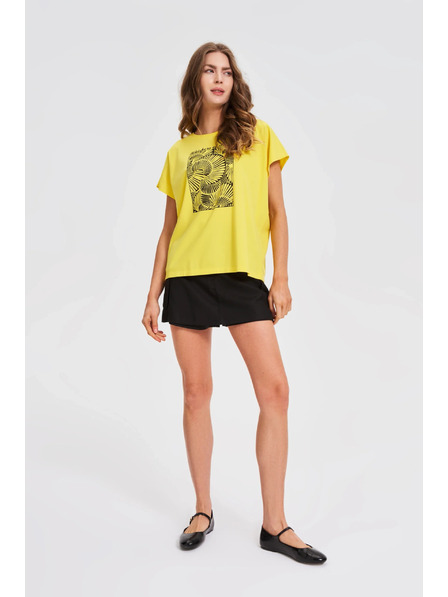 Moodo Дамска тениска Moodo – жълта