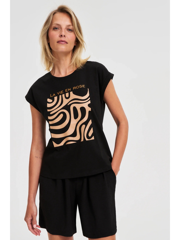 Moodo Дамска тениска Moodo – черна