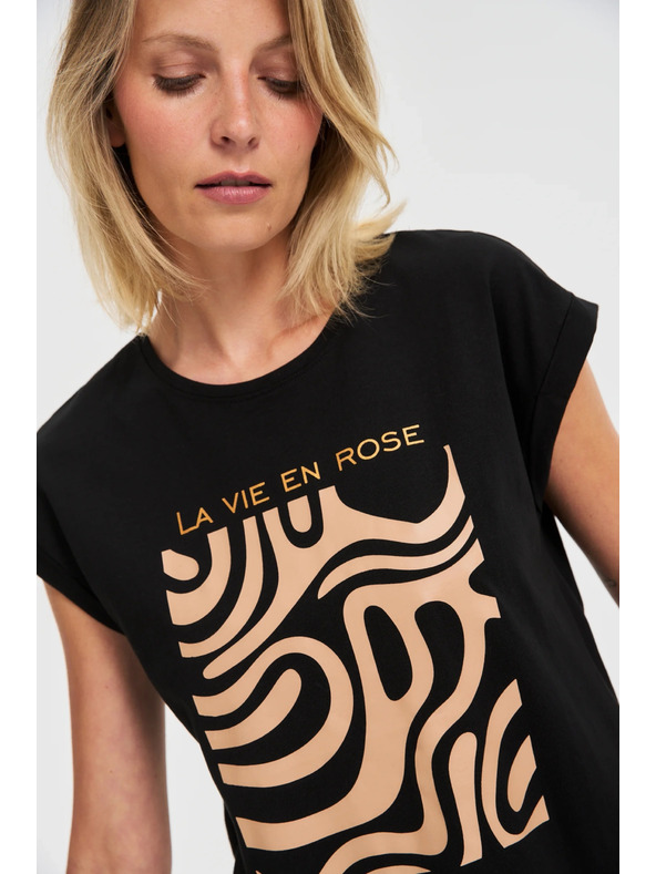 Moodo Дамска тениска Moodo – черна