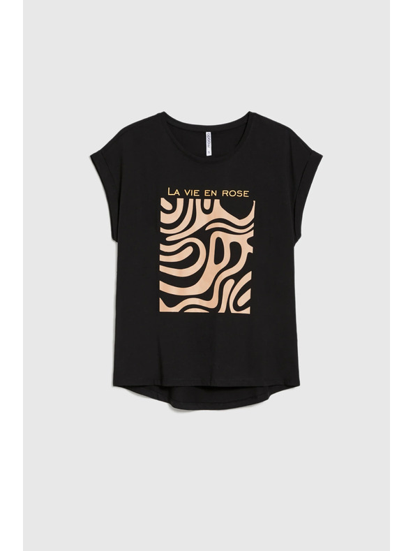 Moodo Дамска тениска Moodo – черна