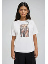 Moodo Дамска тениска с принт Moodo – бяла