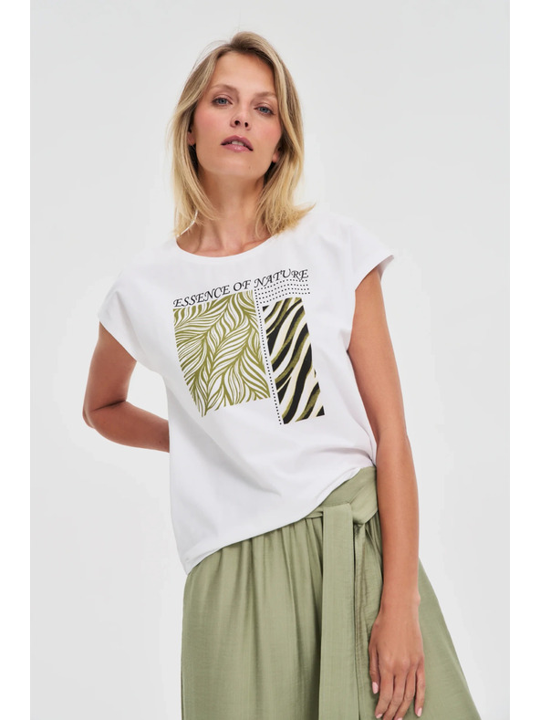 Moodo Дамска тениска Moodo – бяла