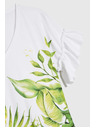 Moodo Бяла топ блуза с флорален принт