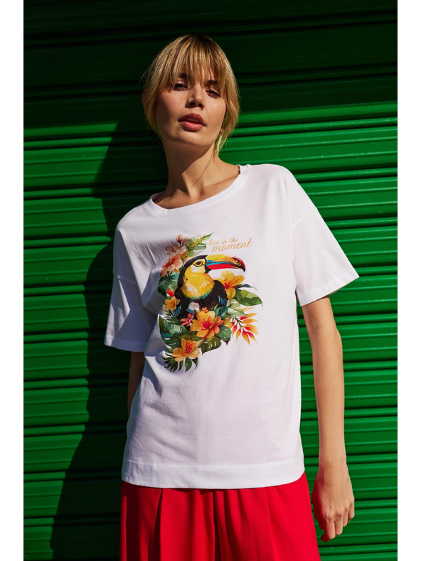 Moodo Дамска тениска Moodo – бяла