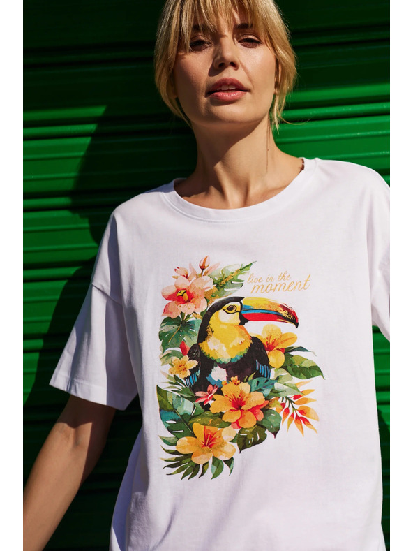 Moodo Дамска тениска Moodo – бяла