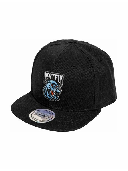 Meatfly Meatfly шапка с равна козирка Alfy Snapback Black Panther | Черна | Размер