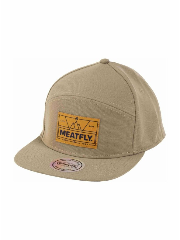Meatfly Meatfly шапка с равна козирка Yuto 6 Panel Snapback Olive Live | Зелена |