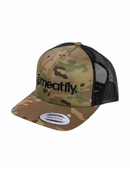 Meatfly Meatfly шапка с равна козирка MF Logo Trucker Black / Multicam | Черна