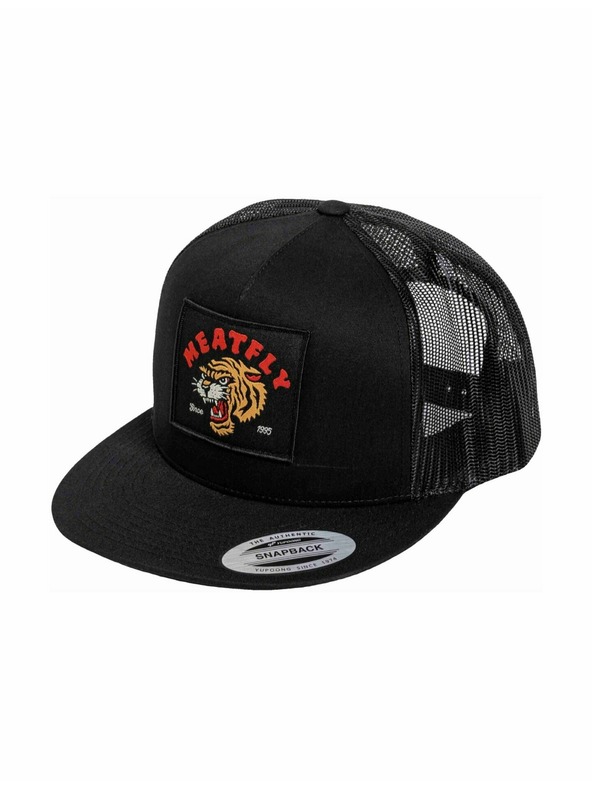 Meatfly Meatfly шапка с равна козирка Thunderbolt Trucker Tiger / Black | Черна