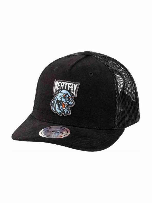 Meatfly Meatfly шапка с равна козирка Hawkye Trucker Black Panther | Черна |