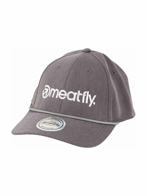 Meatfly Meatfly шапка с равна козирка Gaten Flexfit Grey / White Logo | Сива | Размер