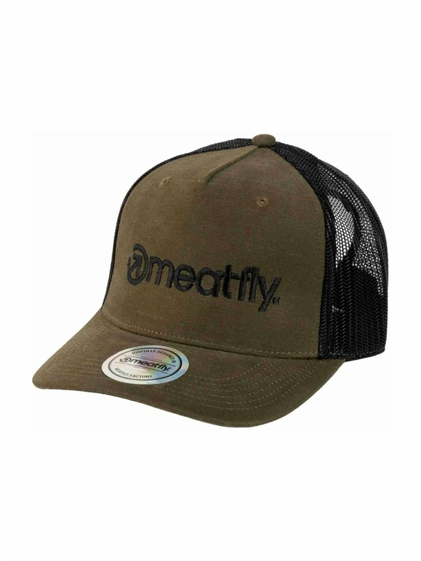 Meatfly Meatfly шапка с козирка Shaun Trucker Army / Camo Logo | Черна | Размер
