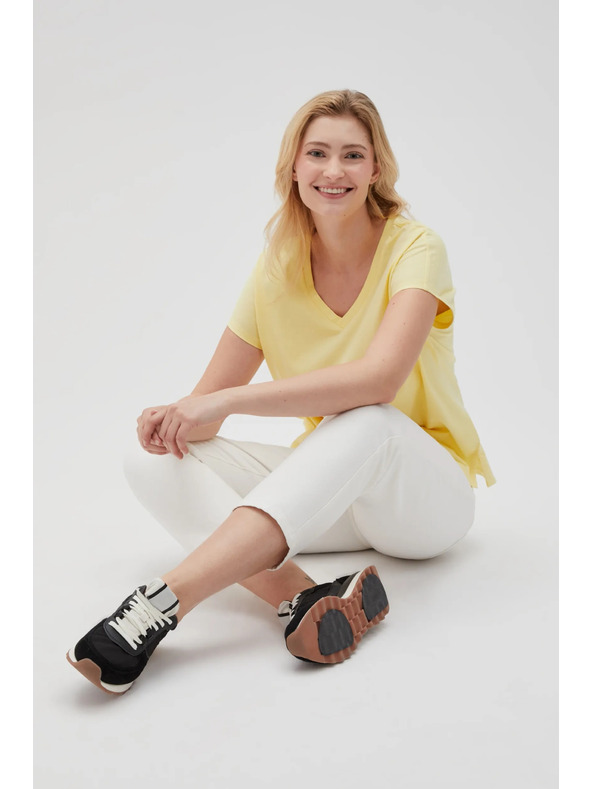 Moodo Дамска тениска Moodo – светложълта