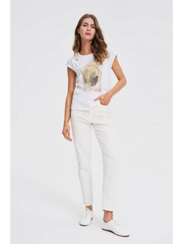 Moodo Дамска тениска Moodo – бяла