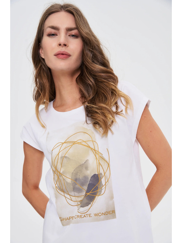 Moodo Дамска тениска Moodo – бяла