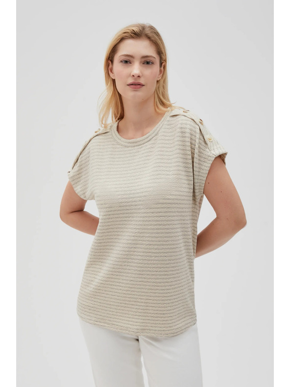 Moodo Дамска тениска Moodo – светлобежово