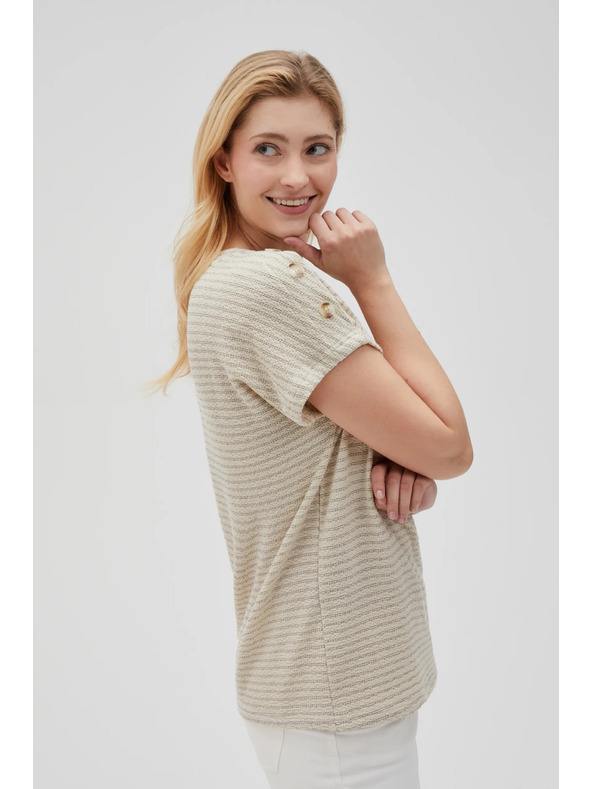 Moodo Дамска тениска Moodo – светлобежово