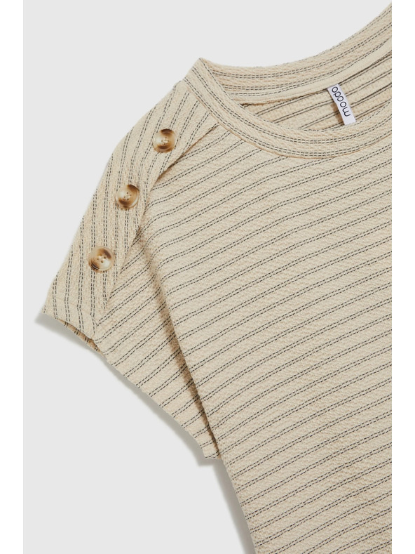 Moodo Дамска тениска Moodo – светлобежово