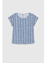 Moodo Синьо-бяла щампована тениска