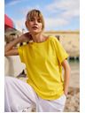 Moodo Дамска памучна тениска Moodo – жълта