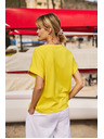 Moodo Дамска памучна тениска Moodo – жълта