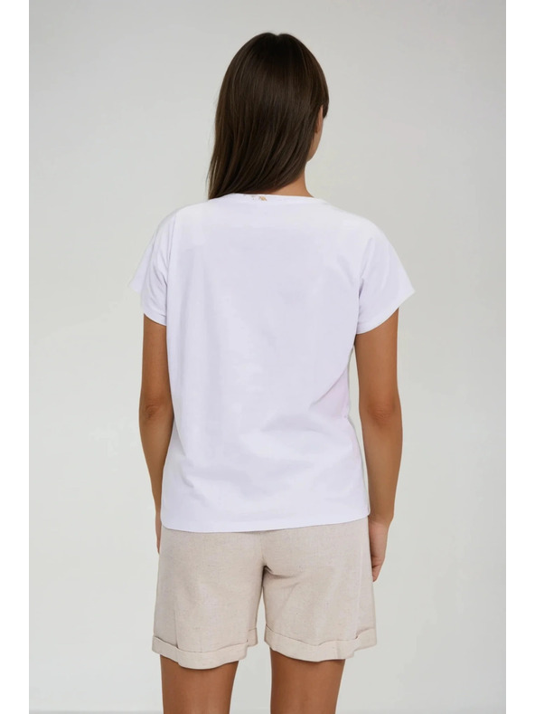 Moodo Дамска памучна тениска Moodo – бяла