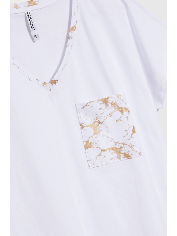 Moodo Дамска памучна тениска Moodo – бяла