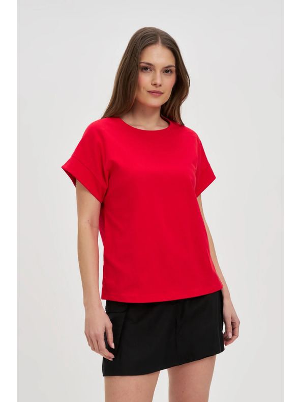 Moodo Дамска памучна тениска Moodo – червена